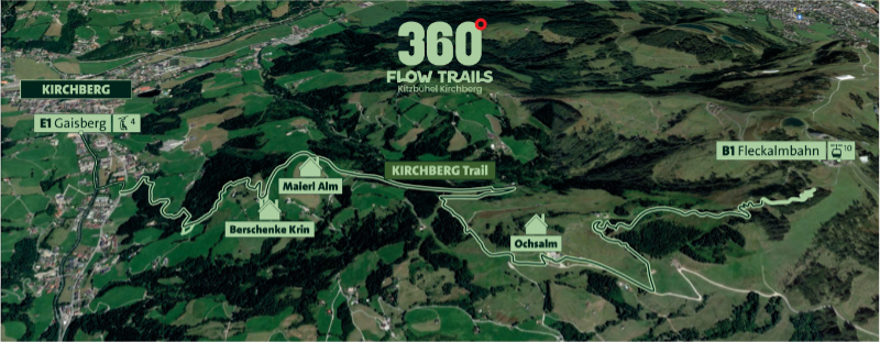 Streckenverlauf Kirchberg Trail