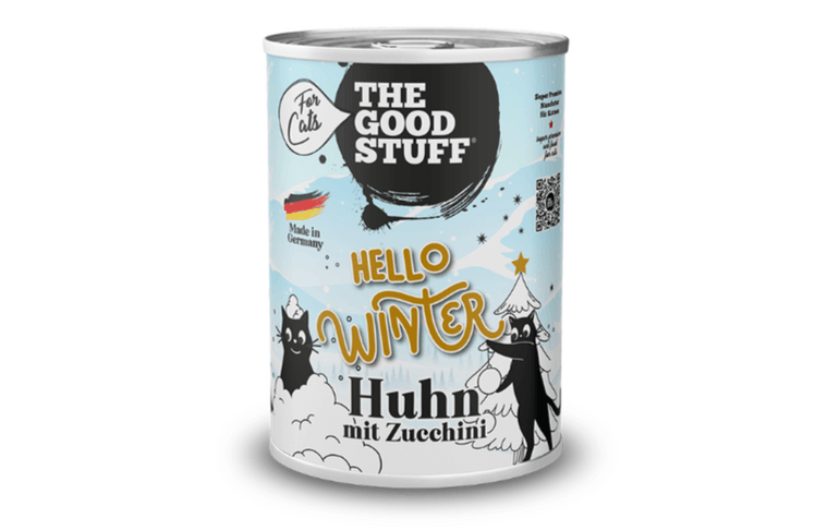 ... "Huhn mit Zucchini" für Katzen.