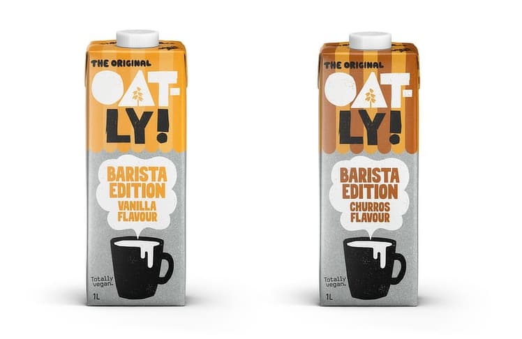 Oatly launcht Barista Edition  
Vanilla und Churros 