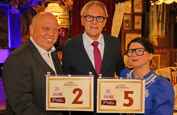 V.l.n.r.: Michael Mittermeir, Peter Großmann und Claudia Rohnefeld © Conny de Beauclair