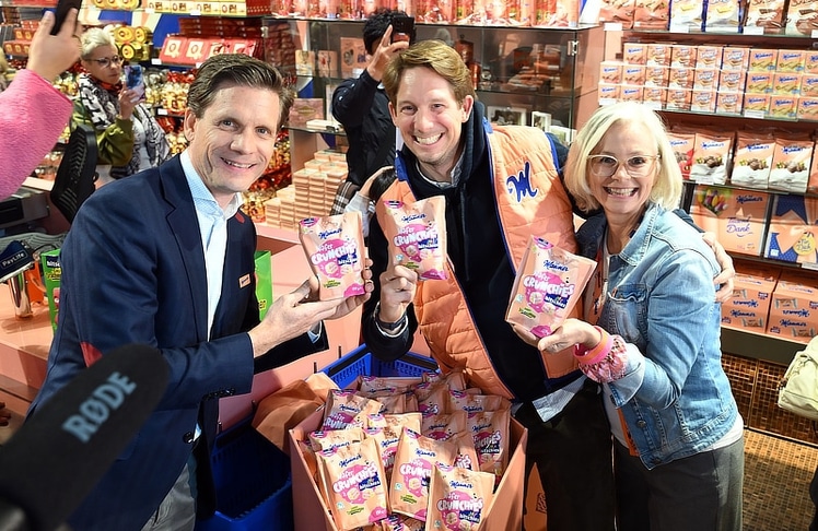 V.l.n.r.: Manner CEO Dieter Messner, hitschies CEO Philip Hitschler-Becker und Manner CSMO Sabine Brandl 