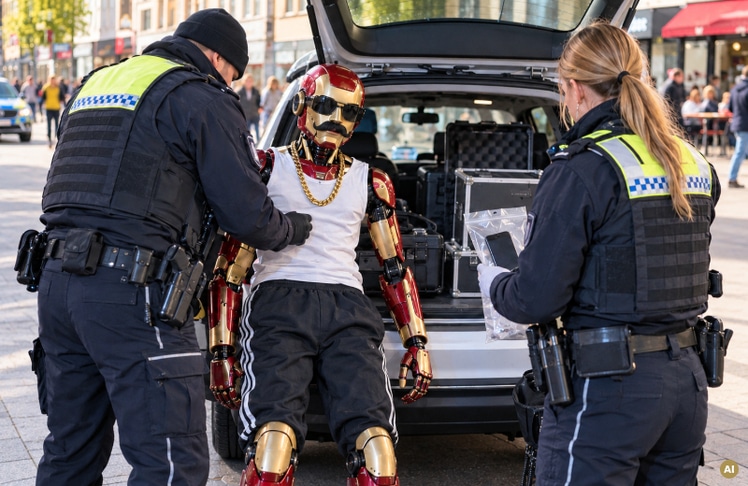 Der humanoide Roboter wurde von der Polizei sichergestellt – nun ermittelt die Kriminalpolizei, ob und von wem seine Bewegungen gezielt gesteuert wurden. (Symbolbild)