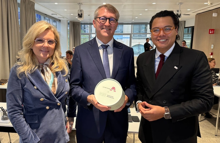 V.l.n.r.: Monica Rintersbacher (Leitbetriebe Austria), Franz Wirtenberger (Ständige Vertretung Österreichs bei der EU) und Anil Rai (Verband der Bahnindustrie).
