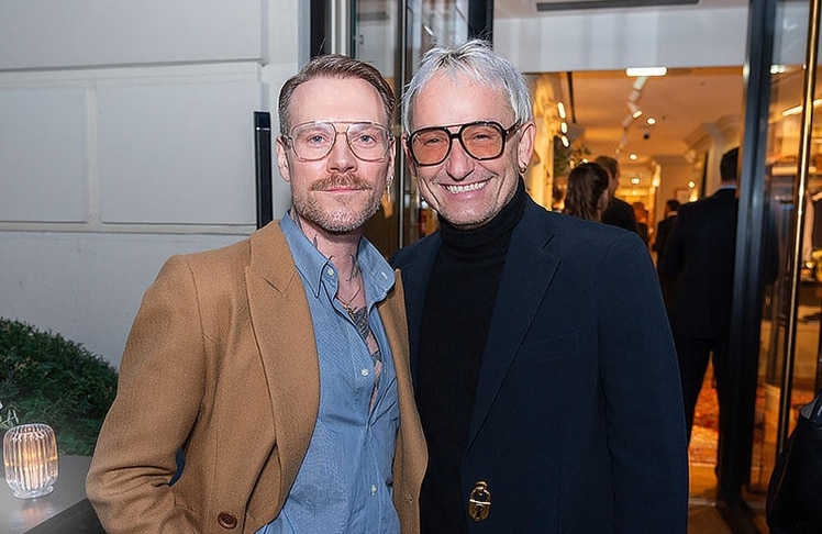Modedesigner Thomas Kirchgrabner und Künstler Franz Josef Baur (r.) © Andreas Tischler 