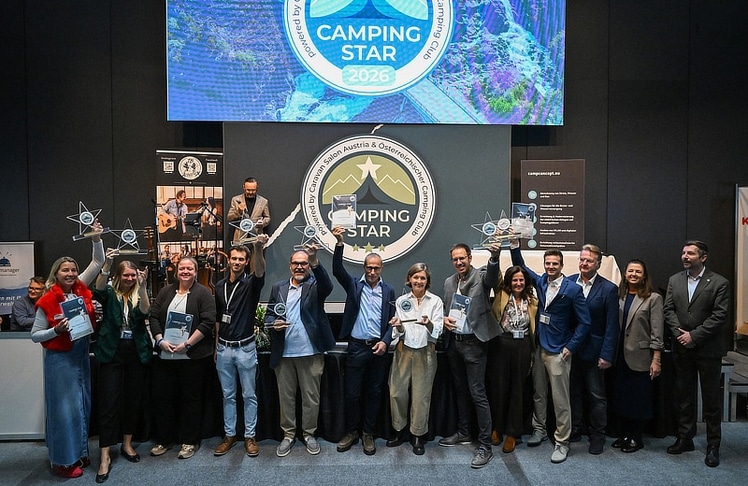 Die Abräumer:innen der Camping Star 2026 Preisverleihung. 