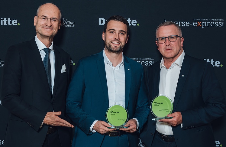 V.l.n.r.: Herbert Kovar (Deloitte), Florian Heindl und Robert Machtlinger (beide FACC) © Deloitte/Niklas Schnaubelt