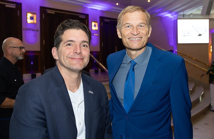 V.l.n.r.: Nikolaus Gutmann (Geschäftsführer von edison und Pächter der Pratersauna) und Harald Brandstätter (Direktor, Casino Baden). © LEADERSNET / R. Brunhölzl