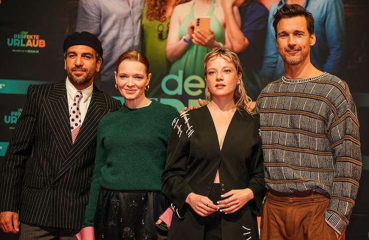 V.l.n.r.: Elyas M'Barek, Karoline Herfurth, Jella Haase und Florian David Fitz bei der Österreich-Premiere.