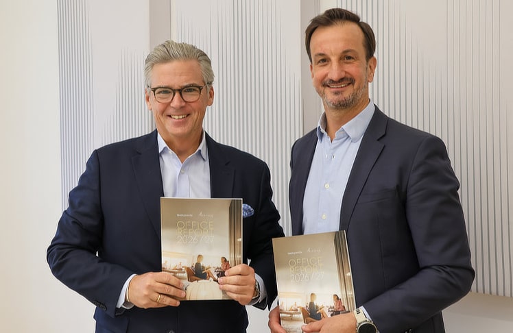Andreas Gnesda, Gründer und CEO von teamgnesda (links), und Oliver Bertram, Geschäftsführer von Bertram ZT, bei der Studienpräsentation.