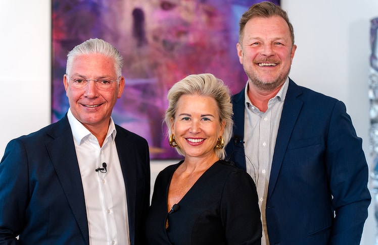 V.l.n.r.: Paul Leitenmüller (CEO Opinion Leaders Network), Ursula Simacek (CEO Simacek Holding) und Gernot Schmidt-Schmiedbauer (Gründer & CEO Artcare).