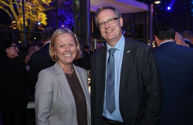 Ärztekammer OÖ-Präsidentin Silke Haim und JKU-Rektor Stefan Koch