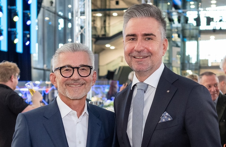 V.l.n.r.: voestalpine-CEO Herbert Eibensteiner und RLB OÖ-Vorstand Gerald Aichhorn