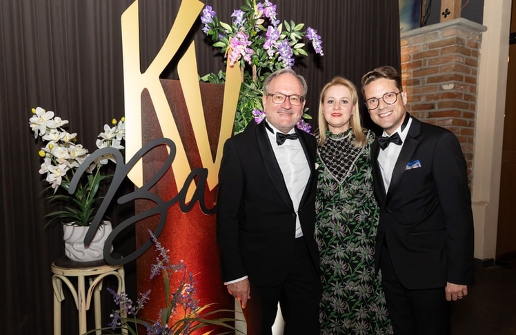 V.l.n.r.: Gastgeber Andreas Zwettler, Elke Riemenschneider und Rafael Hintersteiner