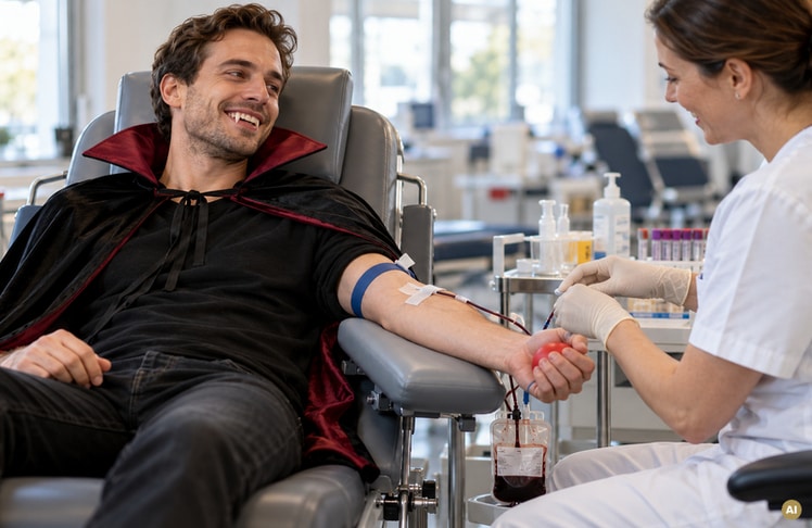 Die Kampagne "We Want Your Blood" soll rund um Halloween auf knappe Blutreserven aufmerksam machen und vor allem jüngere Menschen zum Blutspenden motivieren. (Symbolbild)