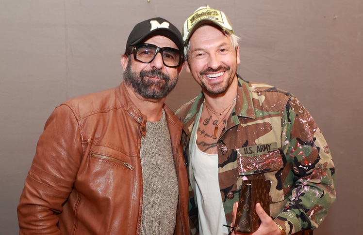 Journalist Mauro Maloberti (l.) mit "Glas Mode"-Chefredakteur Josip Grabovac.