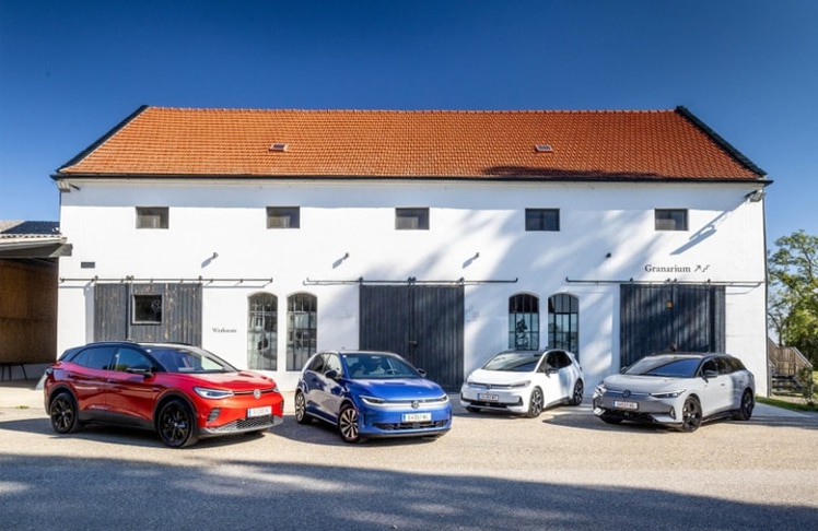 V.l.n.r: ID.4, ID. Polo, ID.3 Neo und ID.7 Tourer standen für Testfahrten bereit.