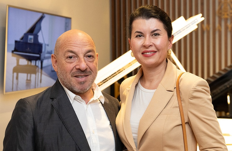 Opernsängerin Zoryana Kushpler mit Ehemann Mikhail Bron.