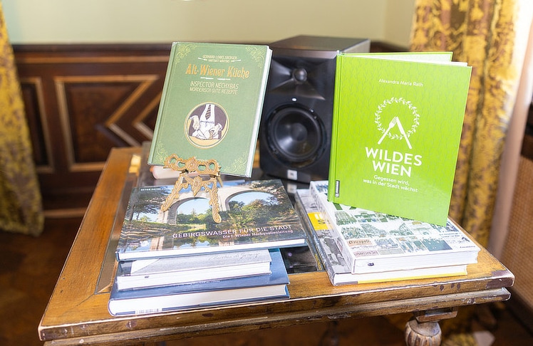 Die bei den "Buchwochen im Kaffeehaus" verschenkten Bücher haben überwiegend einen Wien-Bezug.