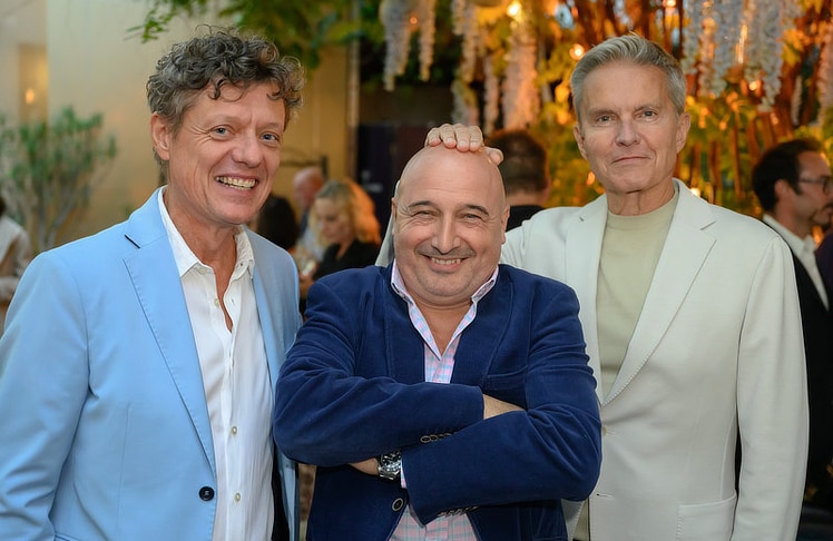 V.l.n.r.: Künstlermanager Christoph Waltenberger, Kabarettist Christoph Fälbl sowie Moderator und Mörbisch-Intendant Alfons Haider.