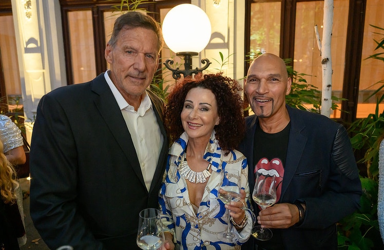 V.l.n.r.: Schauspieler Ralf Moeller, Society-Lady Christina Lugner und Musiker Cyril Radlher.