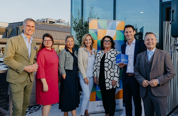 V.l.n.r.: Christoph Repolust, Kerstin Holdering, Kathrin Partl, Mag. Andrea Biró-Unzeitig, Mag. Elisabeth Scheucher-Pichler, Michael Stroitz, Horst Krainz © Jasmin Lopez Photography
