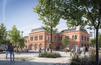 Historische Inventarhalle am Neuen Landgut wird zum Bürostandort