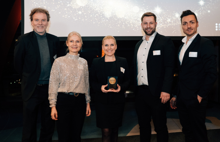 V.l.n.r.: Jens de Buhr (Verleger, DUP Unternehmer), Ines Woermann (Geschäftsführerin, DIIND - Deutsches Innovationsinstitut), Tanja Hacker (CEO und Gründerin, PLC), Ingmar Petzold (Chief Of Staff to the CEO, DUP Media) und Robert Schöne (Vorstand Chapter Hamburg, PLC).