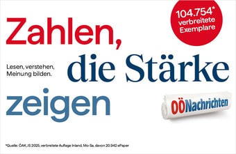 Zahlen, die Stärke zeigen: 
Die OÖNachrichten sind das Werbemedium Nummer 1 in Oberösterreich