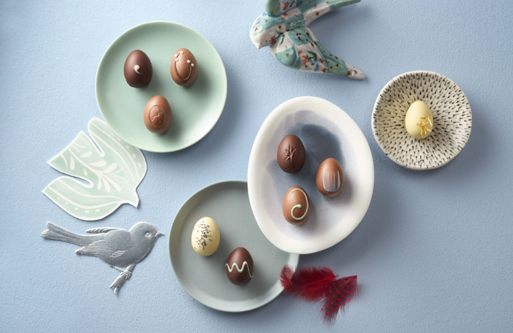 Berger Feinste Confiserie präsentiert zur Osterzeit Pralinensektionen in Bio-Qualität. 