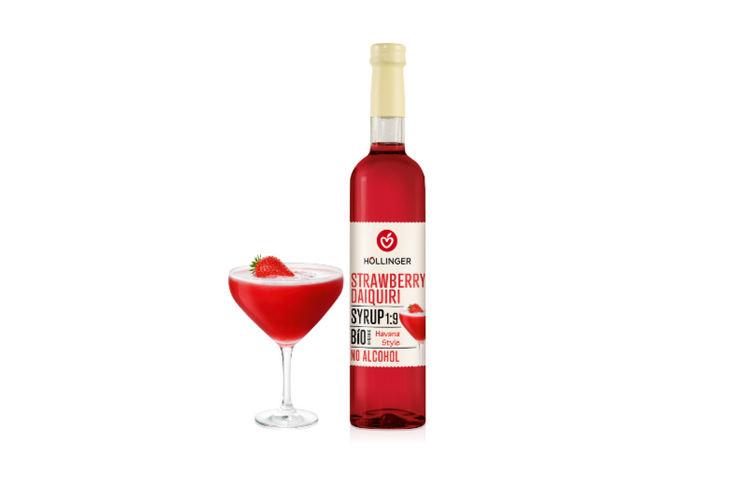 Die bestehende Cocktailsirup Range wird mit den Sorten Bellini, Strawberry Daiquiri und 
Piña Colada erweitert.