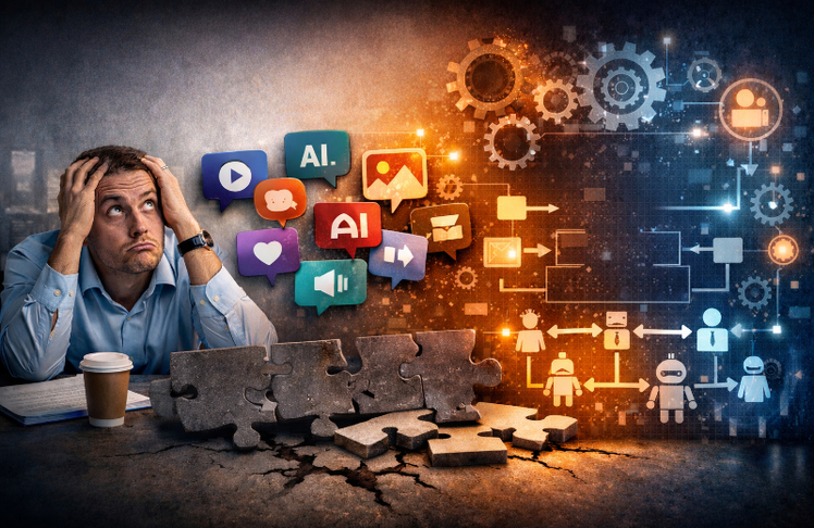 Viele Unternehmen scheitern nicht an der Technologie – sondern an ihrem Tool-Denken. (Symbolbild) © KI-generiert von ChatGPT von OpenAI