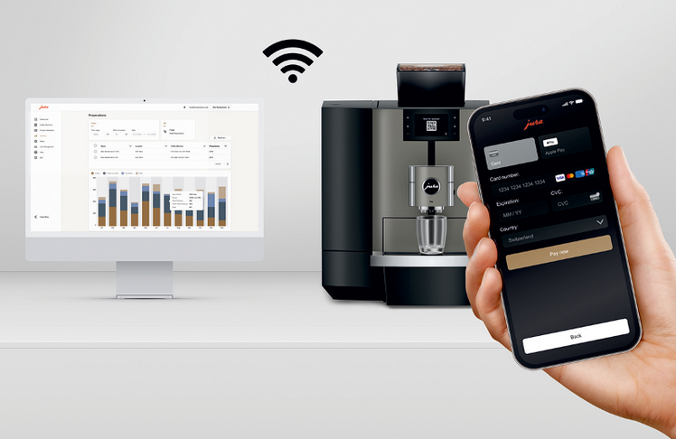 Der Pocket Pilot 3.0 macht Kaffeevollautomaten fit für den vernetzten Alltag – mit 
digitalen Bezahlmöglichkeiten und transparenter Verwaltung.