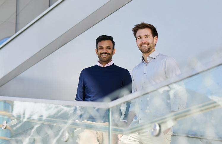 V.l.n.r.: Michael Jayasekara, Gründer von vionmo und Benedikt Kramer, Co-Founder von vionmo