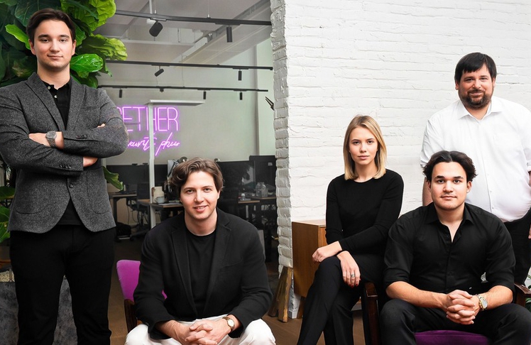 Philipp Attensam, Constantin Weiland, Viktoriia Hresko, Mikail Celik und Stefan Wagner