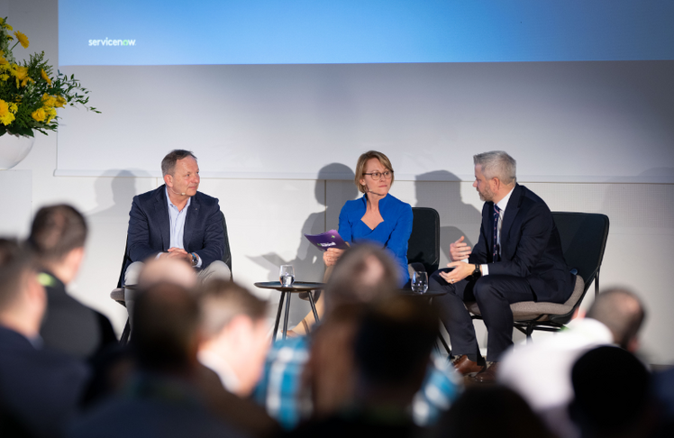 V.l.n.r.: Hannes Leobacher (Head of IT, Spar Österreich), Vesna Glatz (Country Leader Austria bei ServiceNow) und Martin Seiser (CIO, ÖBB)