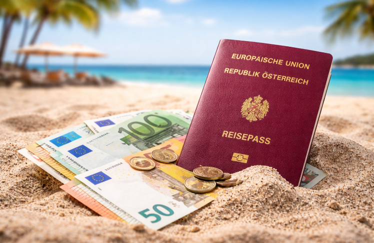 Der Sommerurlaub hat finanziell gesehen in vielen Haushalten Priorität. (Symbolbild) © KI-generiert mit ChatGPT von OpenAI