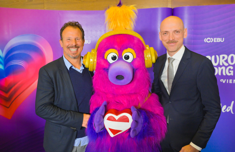 ESC-Executive-Producer Michael Krön (l.) und Wiener Stadthalle-Geschäftsführer Thomas Waldner.