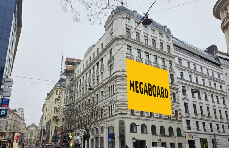 Das Megagerüst Marc-Aurel-Straße 3 © Megaboard 