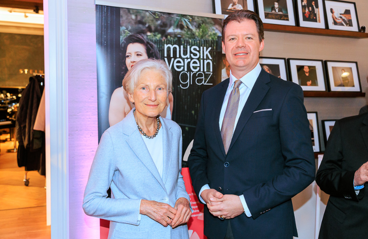 Musikverein Graz Präsidentin Irmgard Griss und Intendant Michael Nemeth 