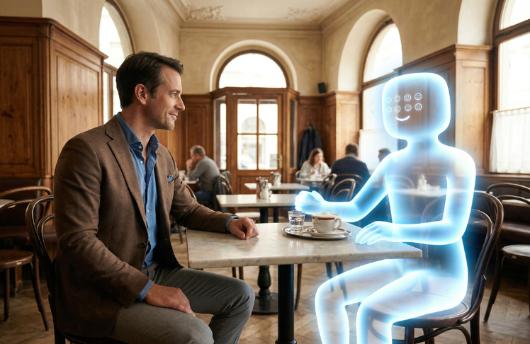 Ein persönliches Gespräch ist längst nicht mehr der einzige erste Kontaktpunkt, denn in der KI-Ära treffen zunehmend auch digitale Agenten Vorentscheidungen. (Symbolbild) © KI-generiert mit Google Gemini