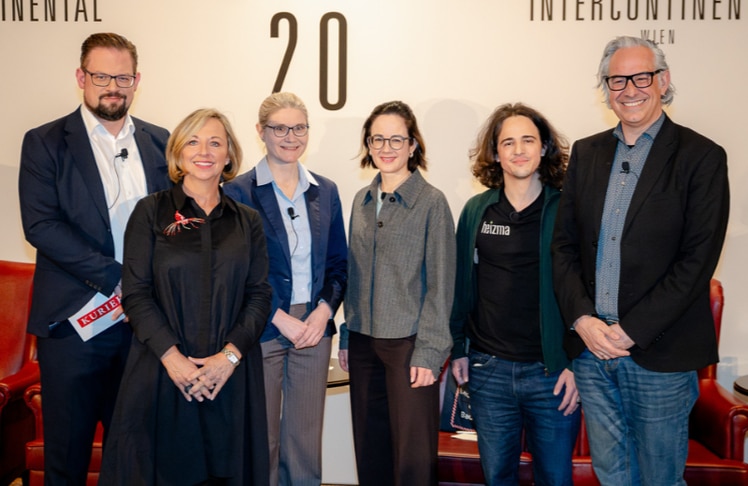 V.l.n.r.: Christoph Schwarz (Kurier), Daniela Enzi (Wertinvest), Hermine Mitter (Uni Graz), Tina Deutsch (Kontext Institut), Michael Kowatschew (Heizma) und Jesús Crespo Cuaresma (WU Wien).