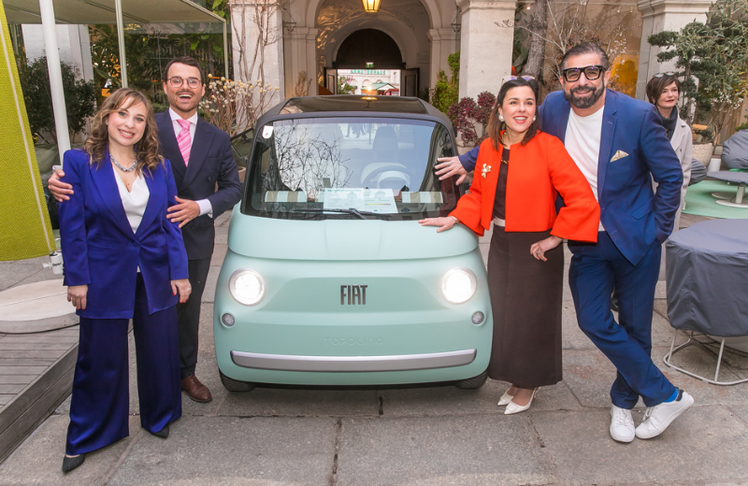 Die Gastgeber:innen des Events (v.l.n.r.): Lidia Campanale, Luigi Barbaro jun., Valeria Foglar-Deinhardstein und Mauro Maloberti © LEADERSNET/ D. Mikkelsen 