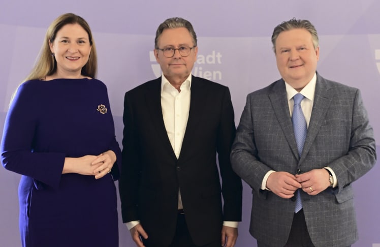 V.l.n.r.: Barbara Novak, Alexander Wrabetz und Michael Ludwig © Stadt Wien/Christian Jobst
