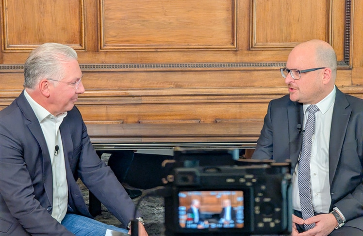 Paul Leitenmüller und Harald Küchli im Gespräch.