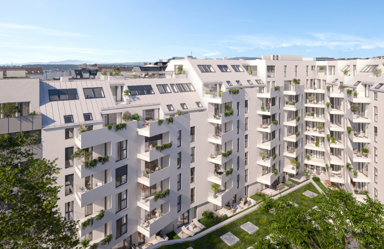 Im 15. Wiener Gemeindebezirk sollen bis Anfang 2028 rund 130 Wohnungen entstehen © JamJam