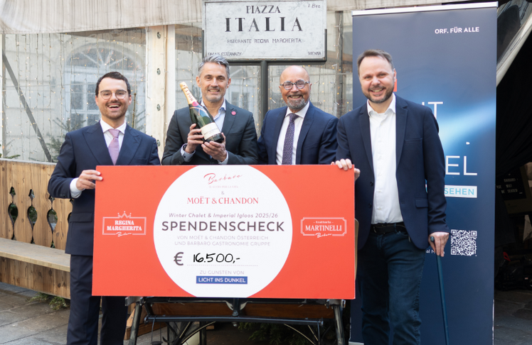 V.l.n.r.: Luigi Barbaro jun., Maurice Lebet, Luigi Barbaro sen. und Mario Thaler 