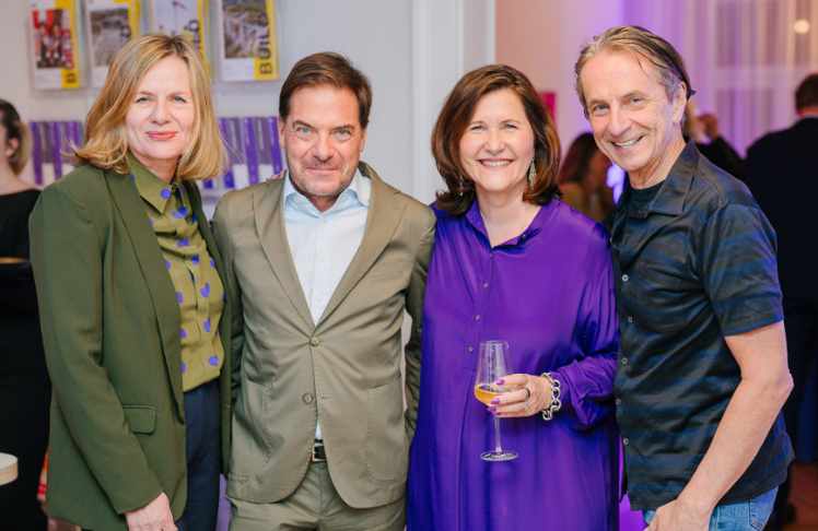 V.l.n.r.: Bettina Leidl (MuseumsQuartier), Rainer Nowak (Die Presse), Carola Purtscher (Purtscher Relations) und Christian Rainer (freier Journalist).