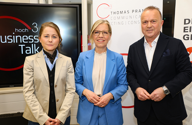 V.l.n.r.: Johanna Hager, Leonore Gewessler und Thomas Prantner © LEADERSNET/G. Langegger