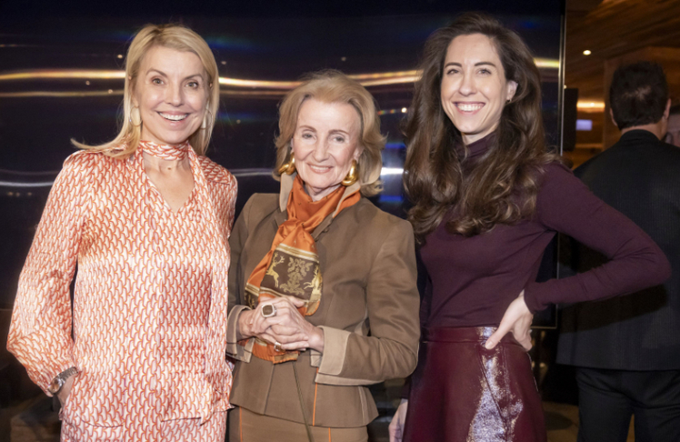 V.l.n.r.: Ernährungsberaterin Ursula Vybiral, Gastgeberin Elisabeth Gürtler und Sommelière Fanny Salomon.