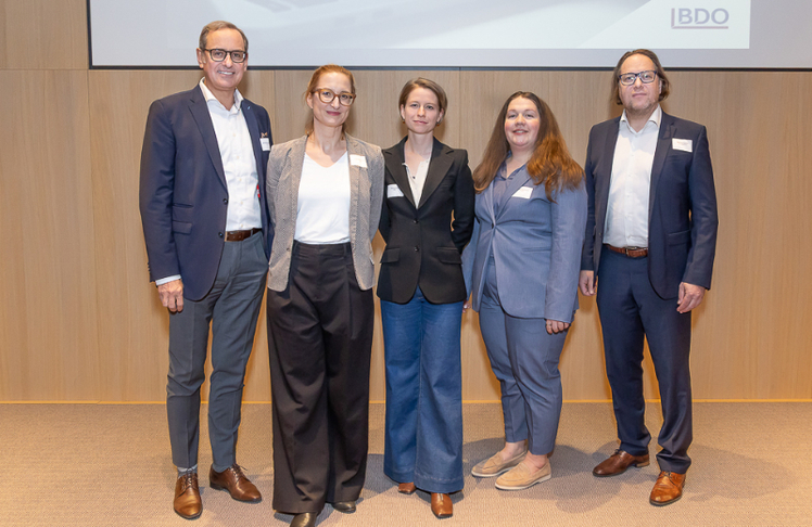 V.l.n.r.: Michael Grahammer, Eva Martischnig, Nina Londer, Evgeniya Paulis und Martin Pischler © LEADERSNET/C. Mikes